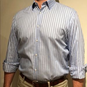 Light Blue Brioni Designer Italian Dress Shirt NWO